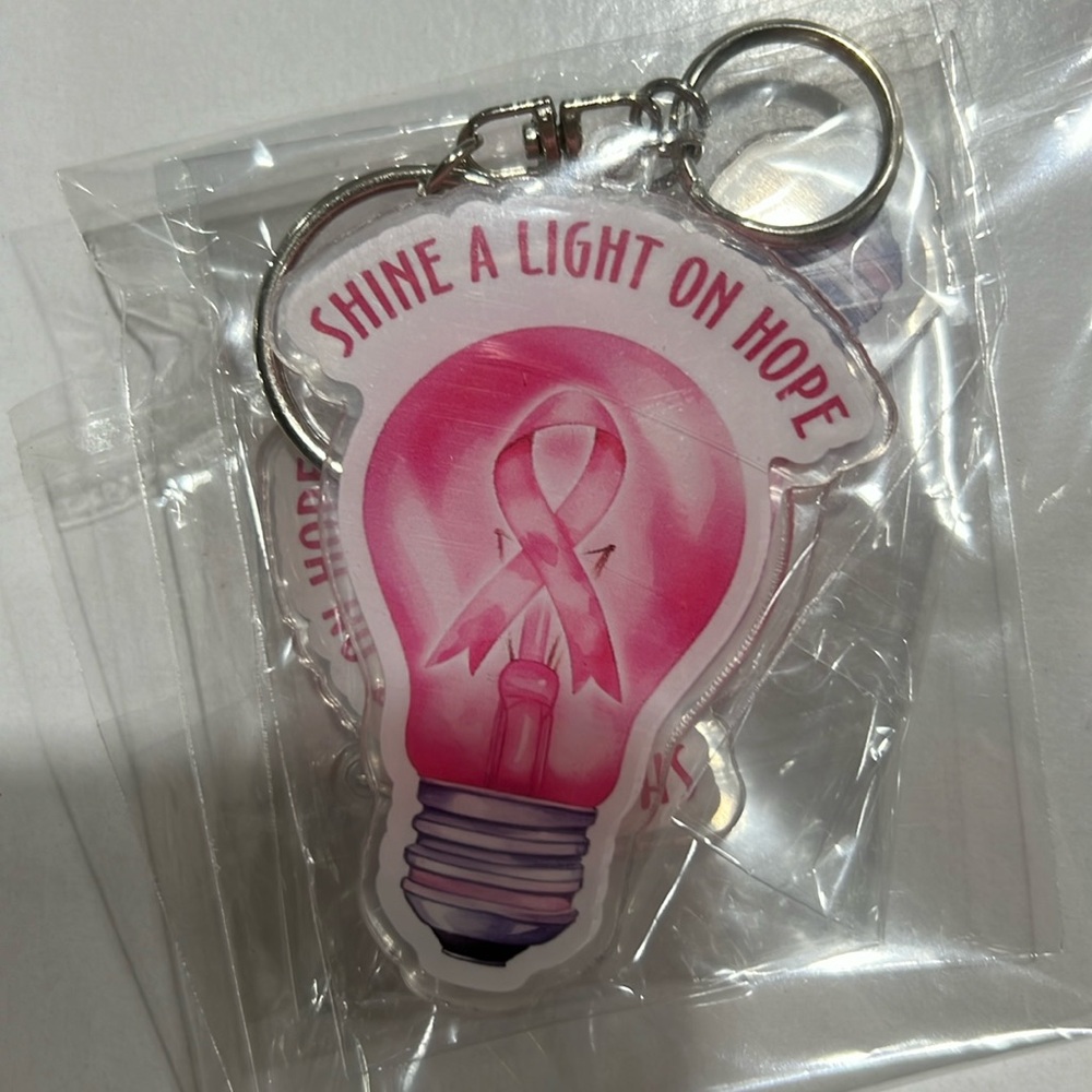 Breast cancer keychain